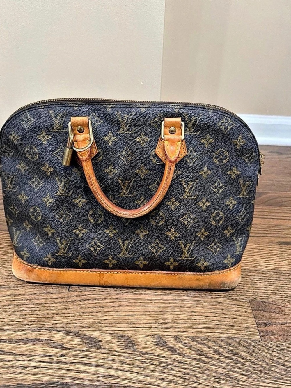 Louis Vuitton Alma PM Monogram Satchel in Brown & Tan